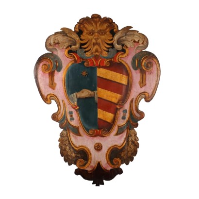 Grand Blason Baroque Ancien Peuplier Florence XVIIIe Siècle