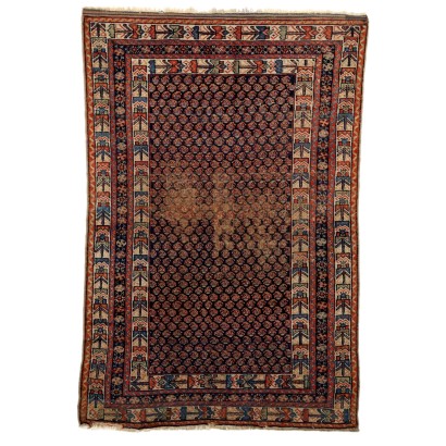Antique Afshar Carpet Wool Thin Knot Iran 73 x 48 In