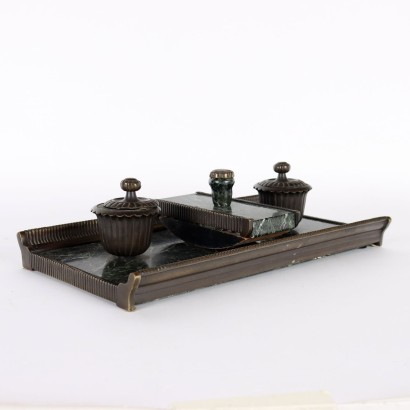 Inkwell in Green Serpentino and B marble