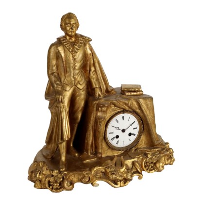 Orologio da Appoggio in Legno Dorato