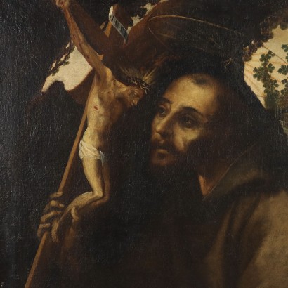 Peinture de Saint François en prière