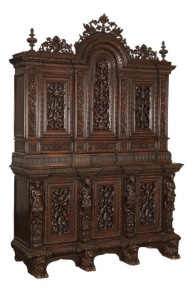 Buffet Ancien Néo-Renaissance Noyer Italie du XIXe Siècle