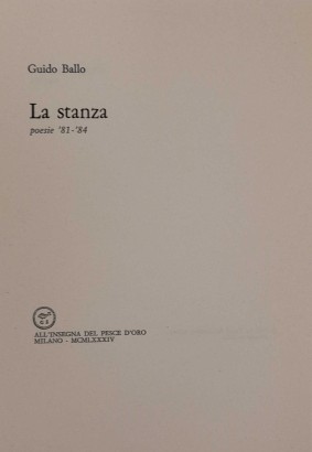 La stanza. Poesie '81-0apostrophe