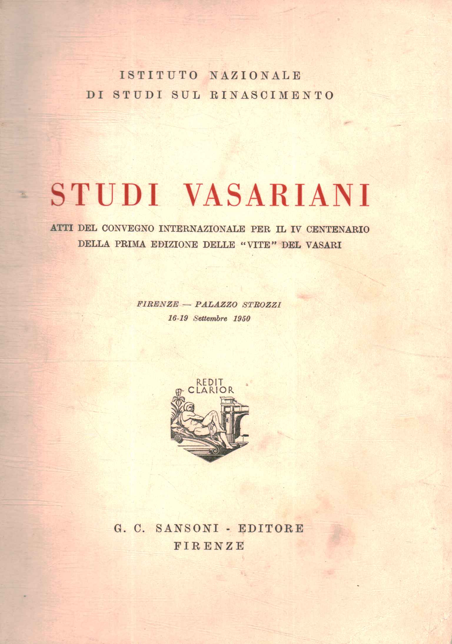 Vasari étudie. Actes de l'inter livraison