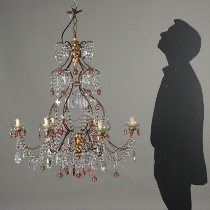 Painted Metal Chandelier