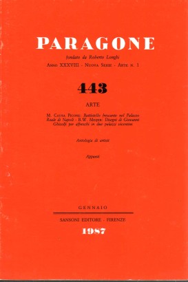 Paragone. Arte (Anno XXXVIII, Numero 1(443), gennaio 1987)