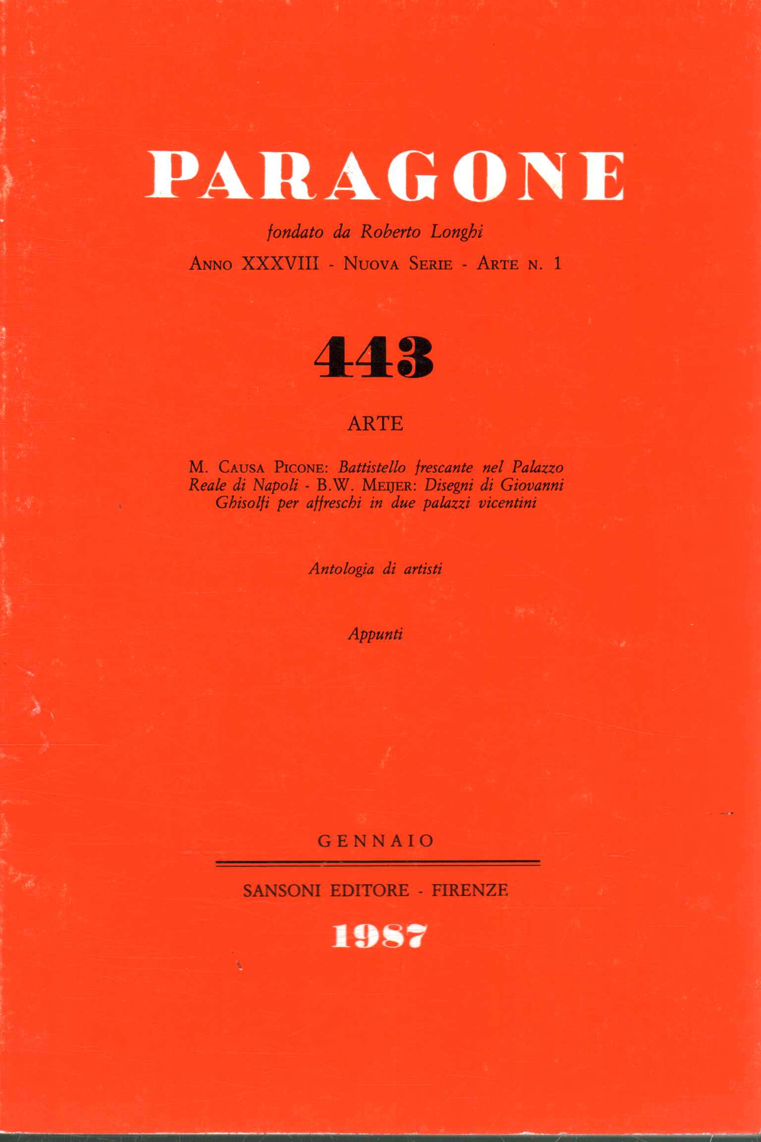 Paragone. Arte (Anno XXXVIII Numero 1(4