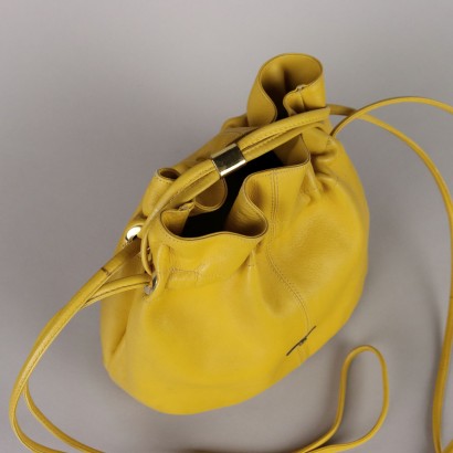 Bolso Aigner Vintage De Cuero Amarillo