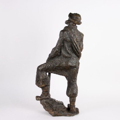 Sculpture d'alpiniste en bronze