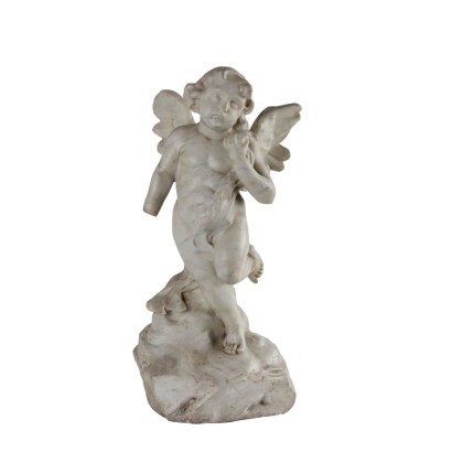 Antique Angel White Marble Italy Early XX Century