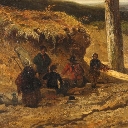 Painting by Felix Bovie,Landscape with hunters on horseback,Felix Bovie,Felix Bovie,Felix Bovie,Felix Bovie,Felix Bovie,Felix Bovie