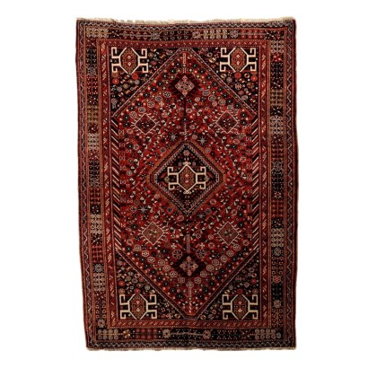 Tapis Ancien Asiatique en Laine Noeud Fin 247 x 159 cm