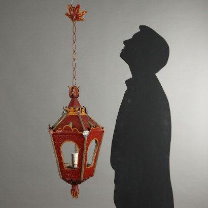 Pair of Painted Lanterns