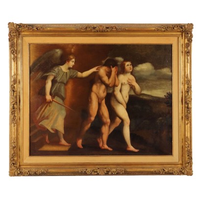 Peinture L'expulsion d'Adam et Ève