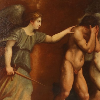 Peinture L'expulsion d'Adam et Ève