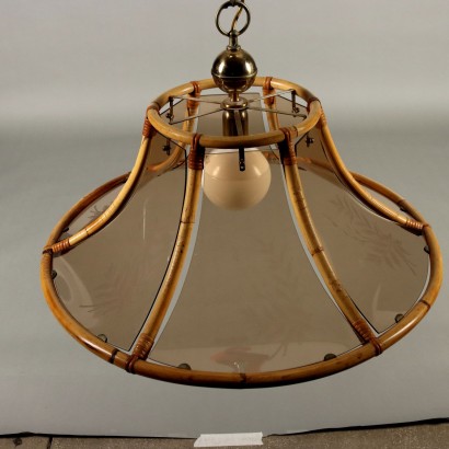 Lustre, Lampe en Bambou des années 80