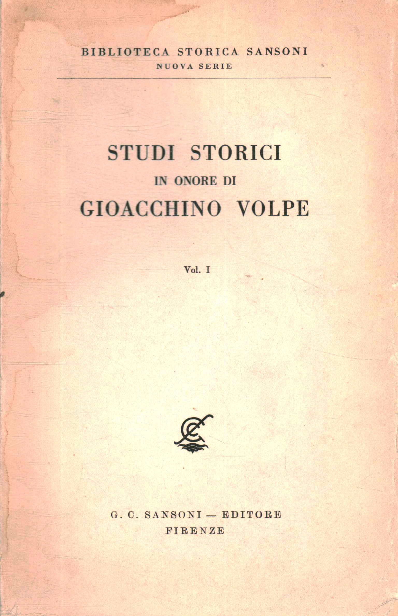 Studi storici in onore di Gioacchino V