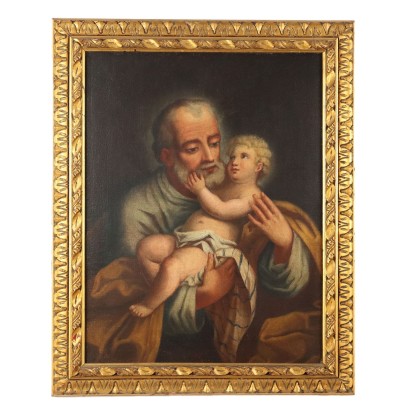 Painting Saint Joseph with Baby Jesus,Saint Joseph with Baby Jesus