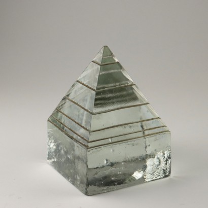 Pyramide Vintage en Verre Pompeo Pianezzola pour Appiani Années 60