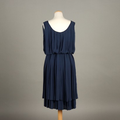 Vestido Chloe Vintage De Seda Azul