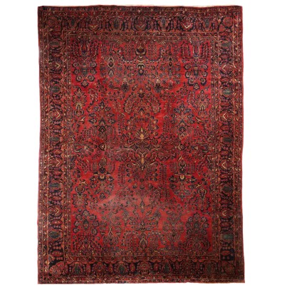 Tapis Ancien Saruk Coton Laine Noeud Gros 360 x 262 cm