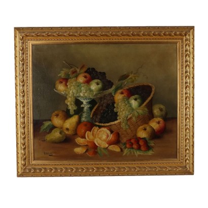 Composition peinte avec des fruits,Composition avec des fruits,Composition peinte avec des fruits