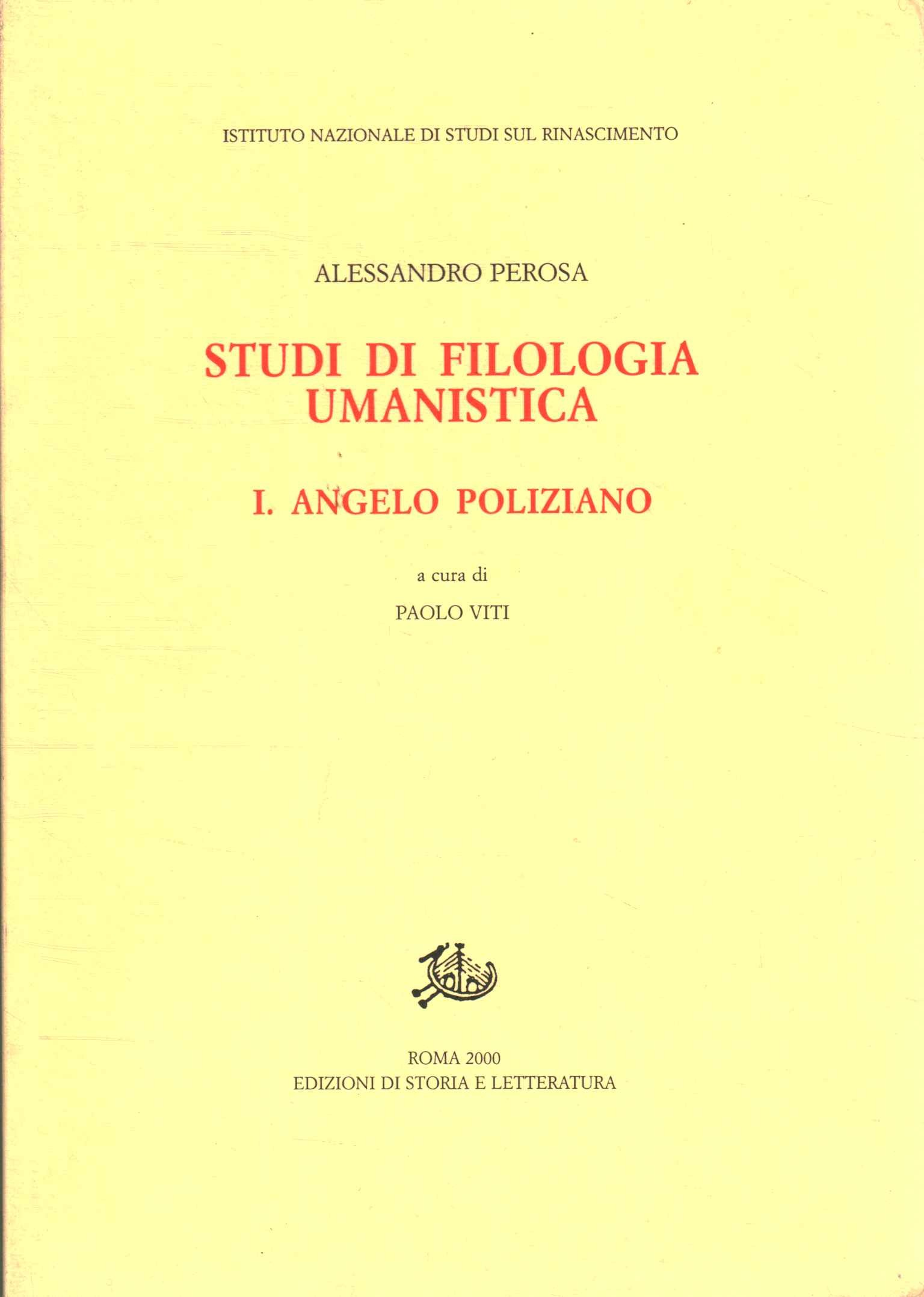 Études de philologie humaniste. Angelo Po