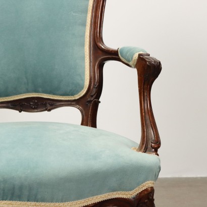 antique, armchair, antique armchairs, antique armchair, antique Italian armchair, antique armchair, neoclassical armchair, 19th century armchair, Pair of Rococo Style Armchairs