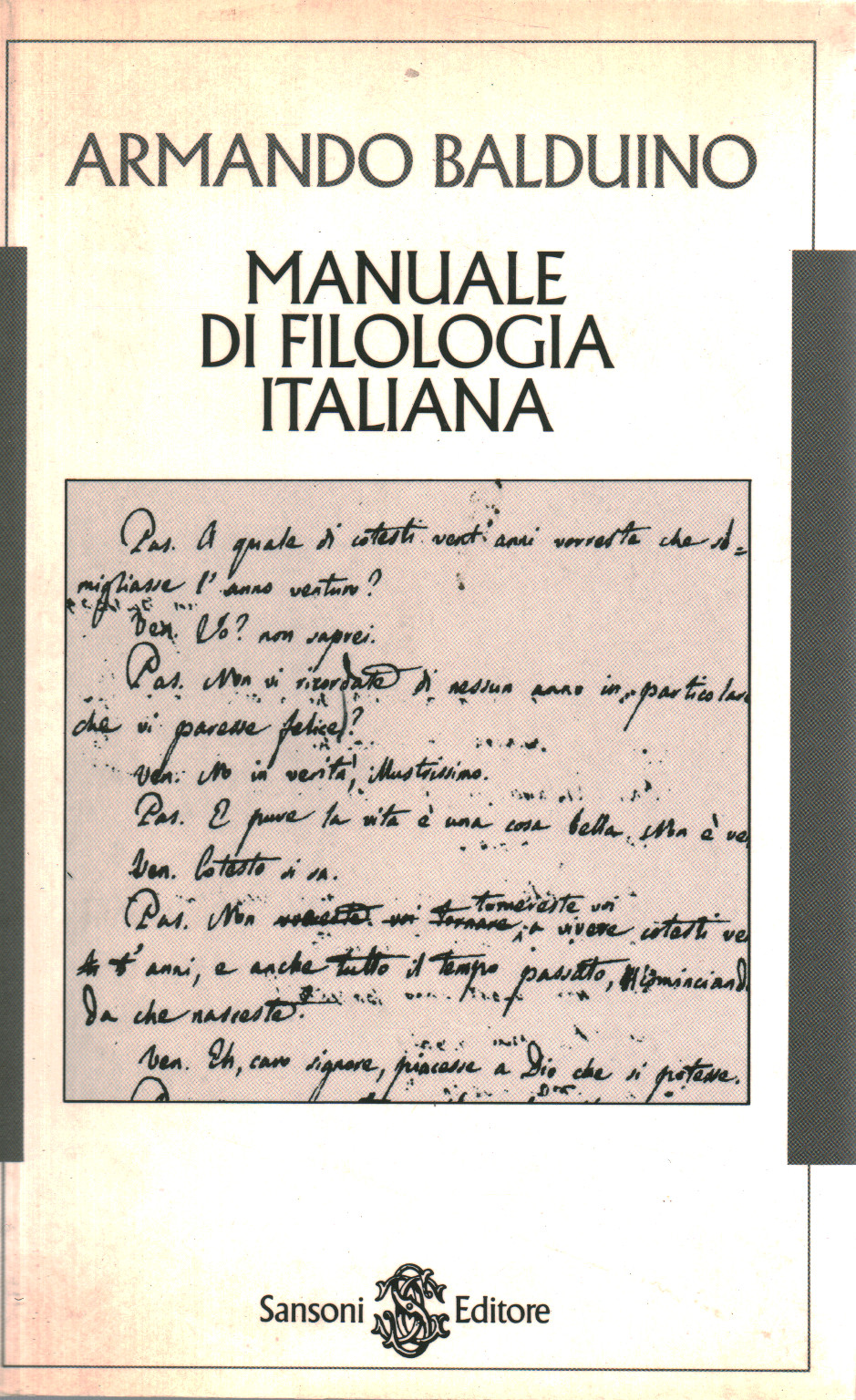 Manual of Italian Philology