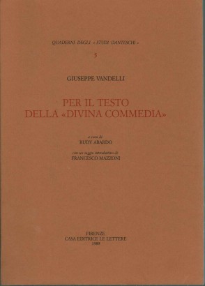 Per il testo della Divina commedia