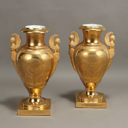 Paire de Grands Vases de Style Empire