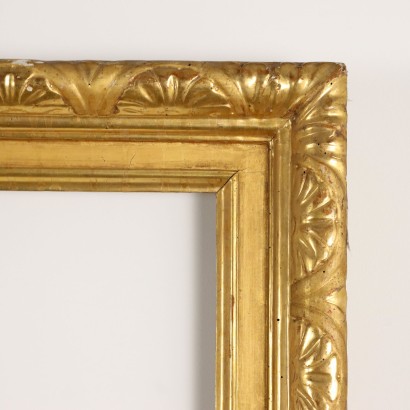 Carved and gilded wooden frame