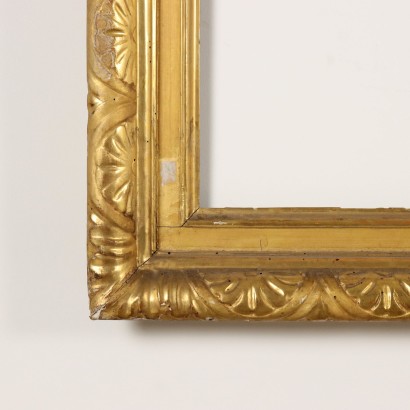 Carved and gilded wooden frame