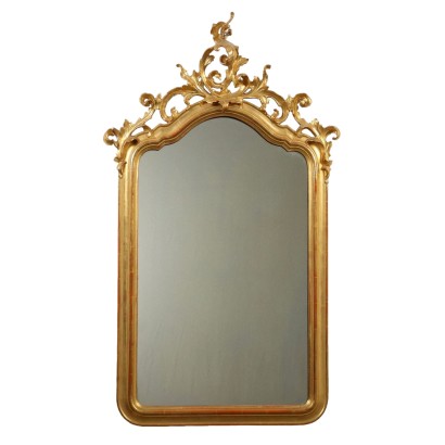 Antiqu Mirror Baroque Style Gilded Wood France XIX Century