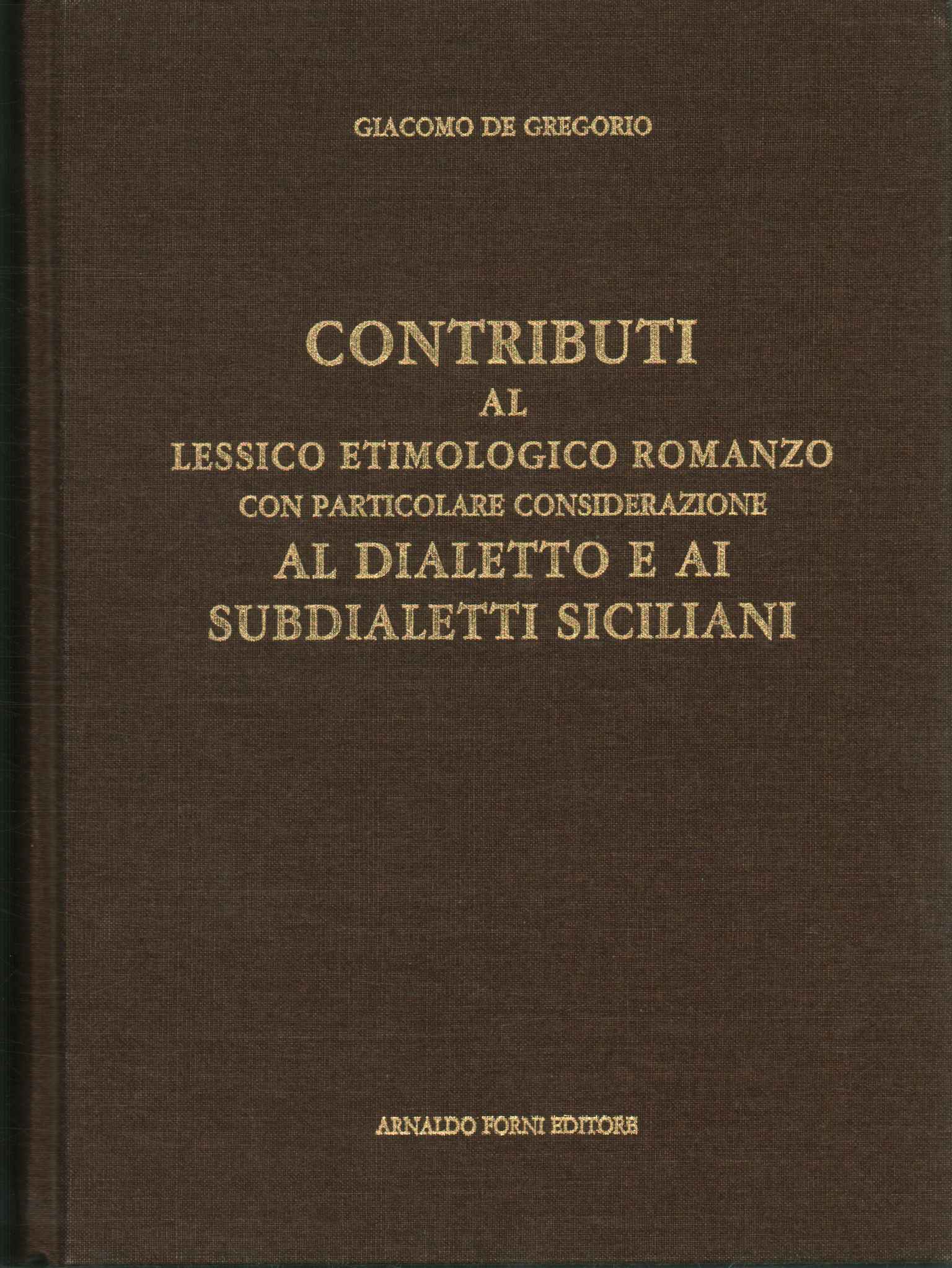 Contributi al lessico etimologico romanzo%