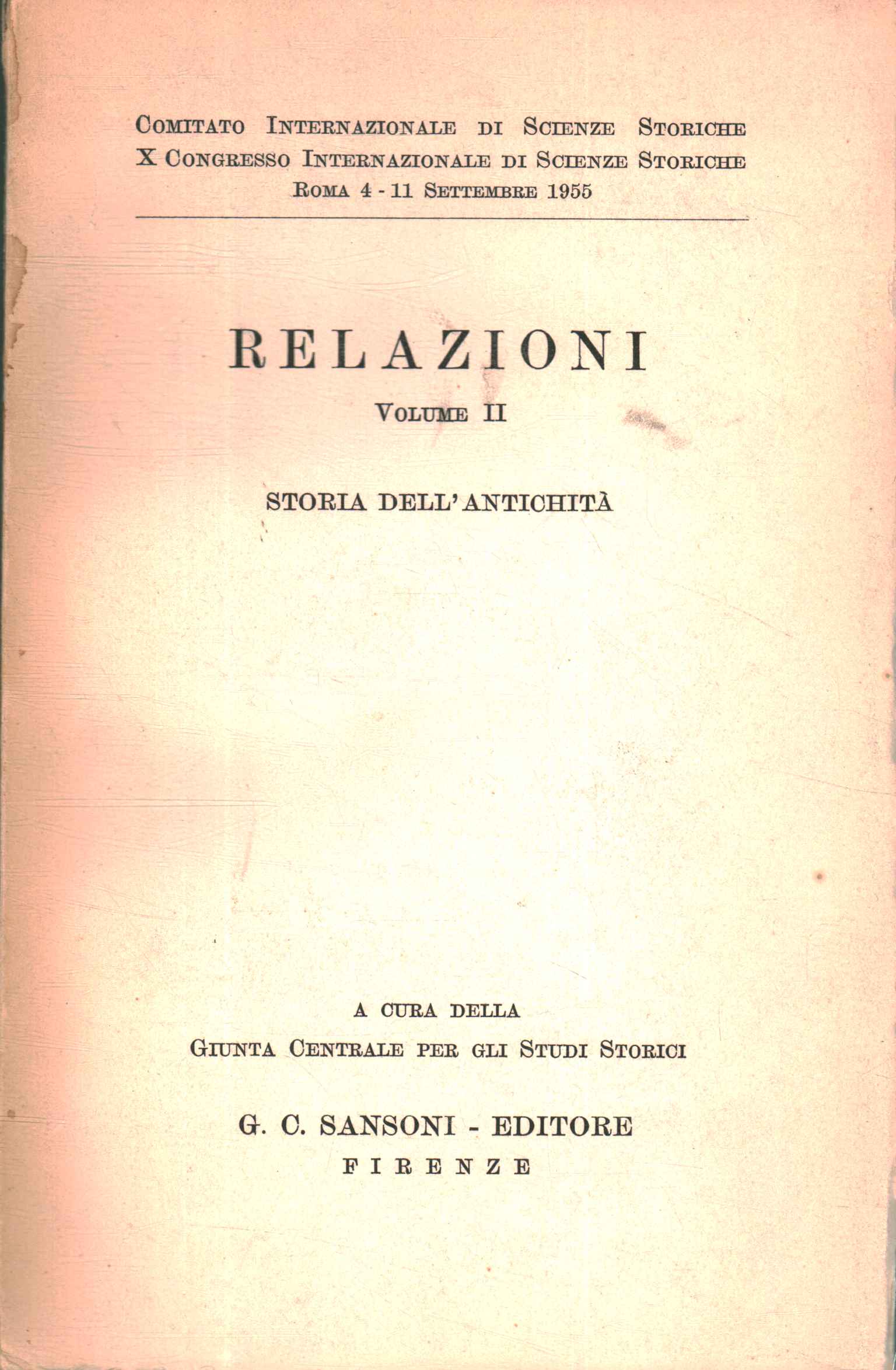 Relations (Volume II). Histoire de l'apôtre, Relations. Histoire de l'Antiquité