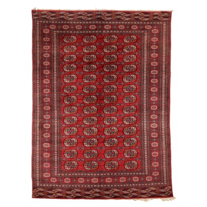 Tapis Bukhara Ancien Coton Laine Noeud Fin Pakistan 257 x 189 cm