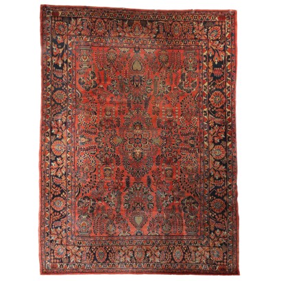 Antiker Saruk Teppich Wolle Großer Knoten Iran 350 x 263 cm