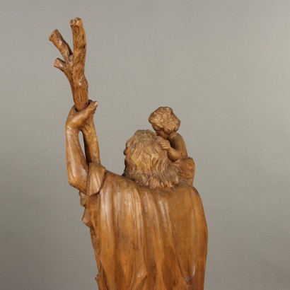 Estatua de madera de San Cristóbal