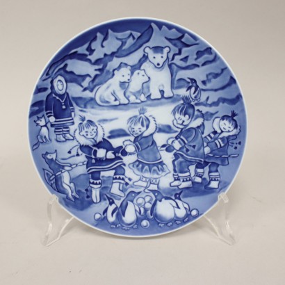 Royal Copenhagen Christmas Plate Child,Kids Winter au Groenland,Ingrid Jensen,Ingrid Jensen,Ingrid Jensen,Ingrid Jensen