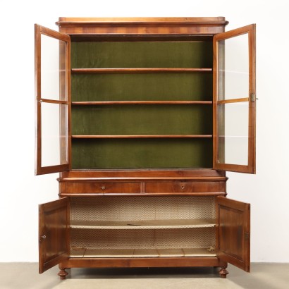 Umbertina bookcase, Umbertina bookcase in walnut