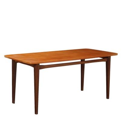 Table Vintage Hêtre Teinté Tek Italie Années 1960