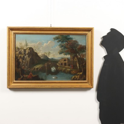 Painting Landscape with Ruins and Figures,Landscape with Ruins and Figures