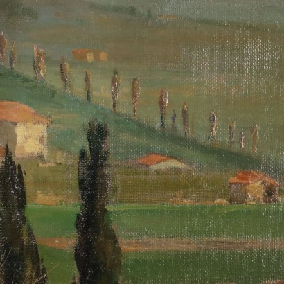 Peinture d'Arnaldo Annoni,Paysage de colline,Arnaldo Annoni,Arnaldo Annoni,Arnaldo Annoni,Arnaldo Annoni