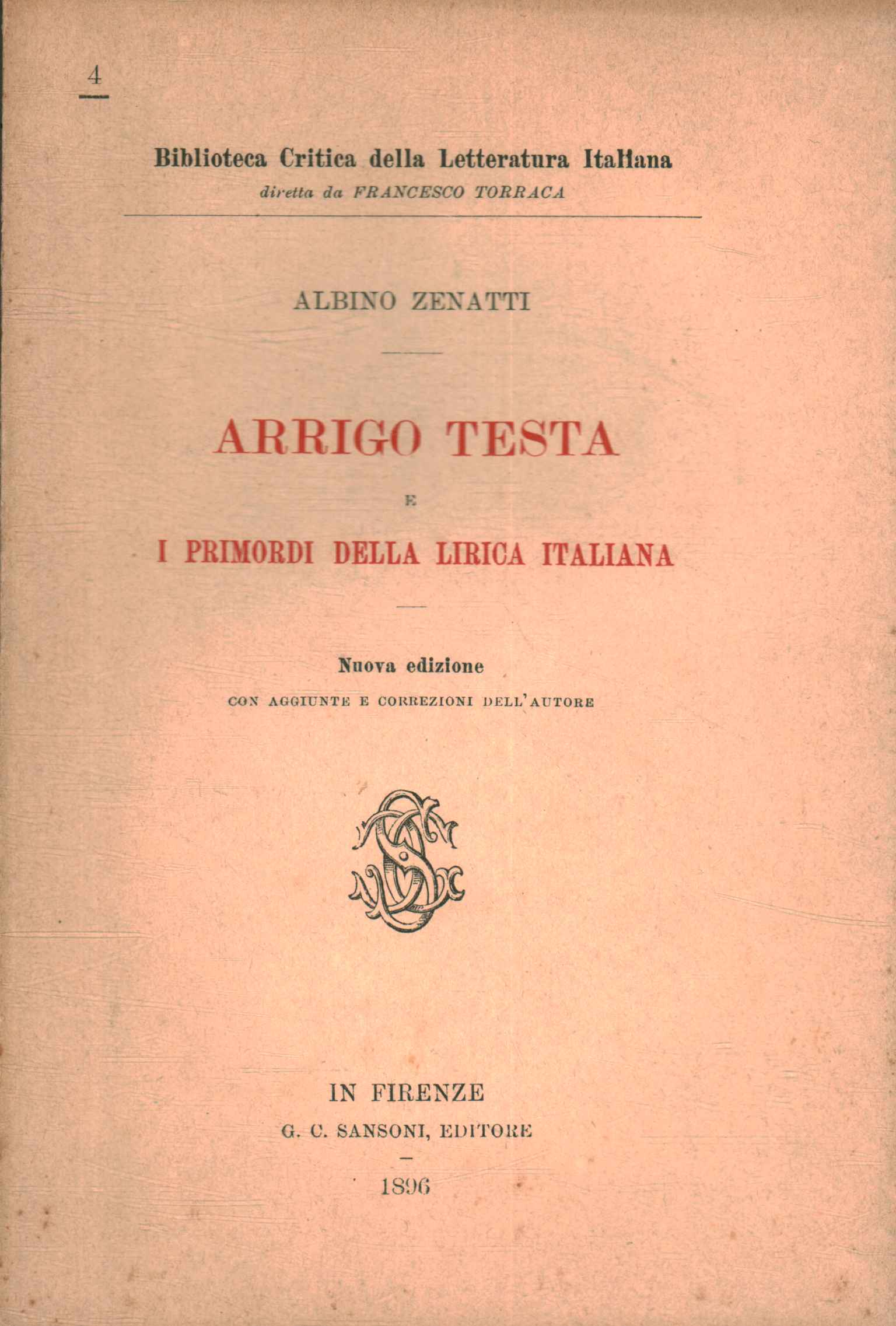 Arrigo Testa and the Beginnings of Opera