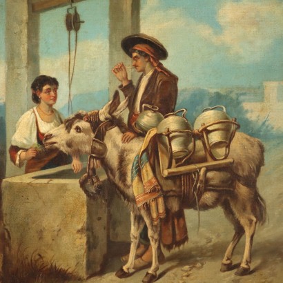 Pintura de Joseph Haier,Cortejo en el pozo,Joseph Haier,Joseph Haier,Joseph Haier,Joseph Haier,Joseph Haier