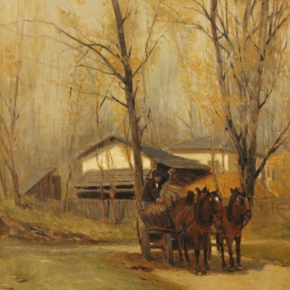 Pintura de Antal Berkes,El camino rural,Antal Berkes,Antal Berkes,Antal Berkes,Antal Berkes,Antal Berkes