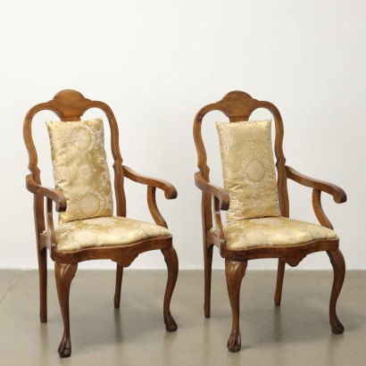 Pair of Queen Anne Style Armchairs