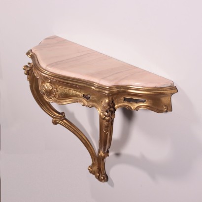 Console et miroir de style baroque