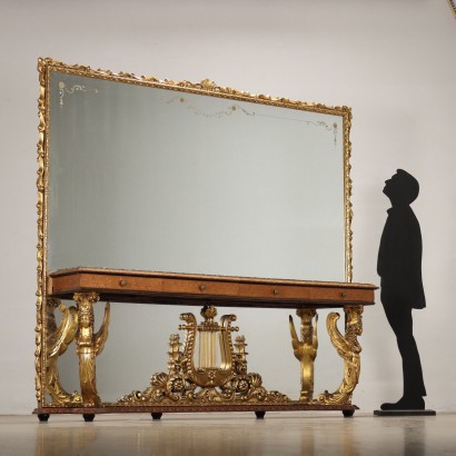 Console de style avec miroir